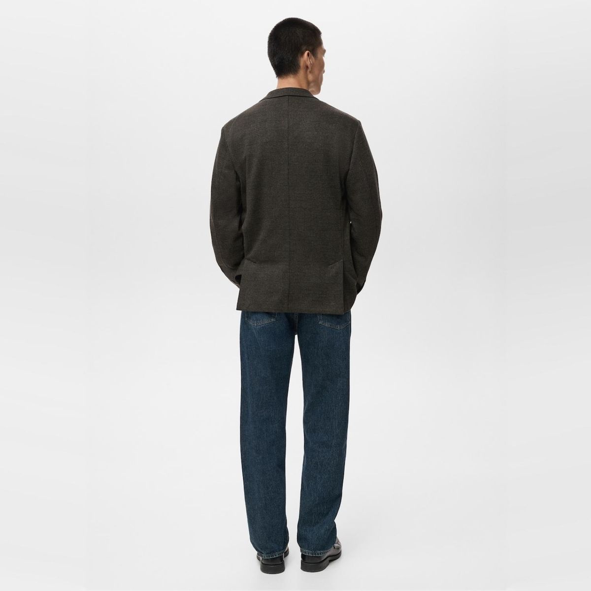 MANGO MAN - Americana Slim Fit Micro Cuadro Hombre Mango Man