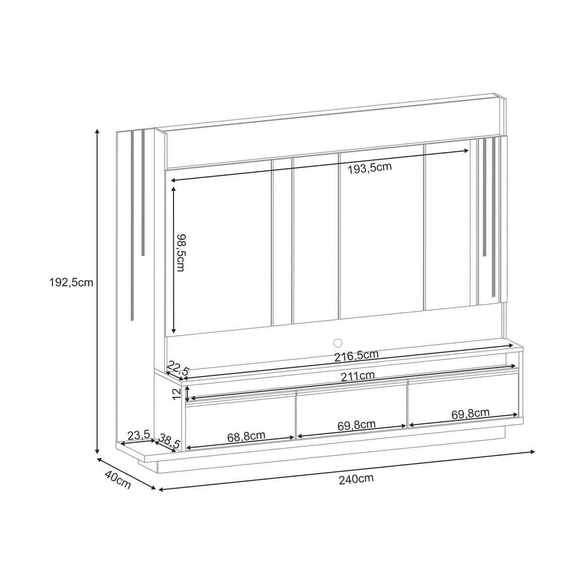 MICA - Home Odesa 2.4 Tv 75" Mica