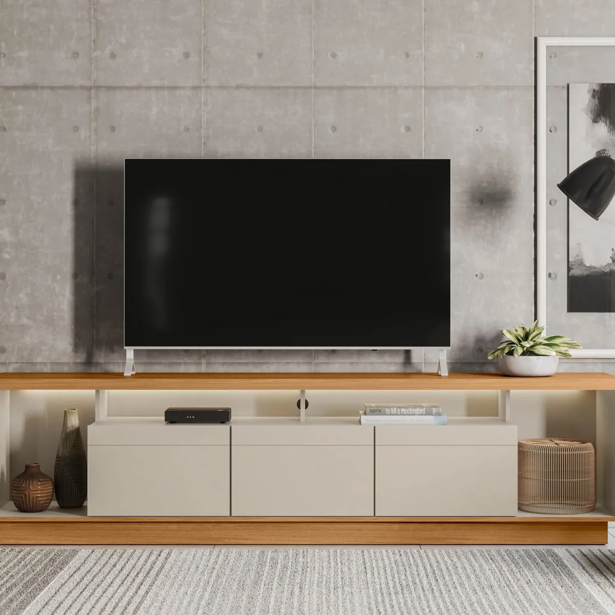 MICA - Rack Estoril Tv 75" 2.2 Con Luz Led Mica
