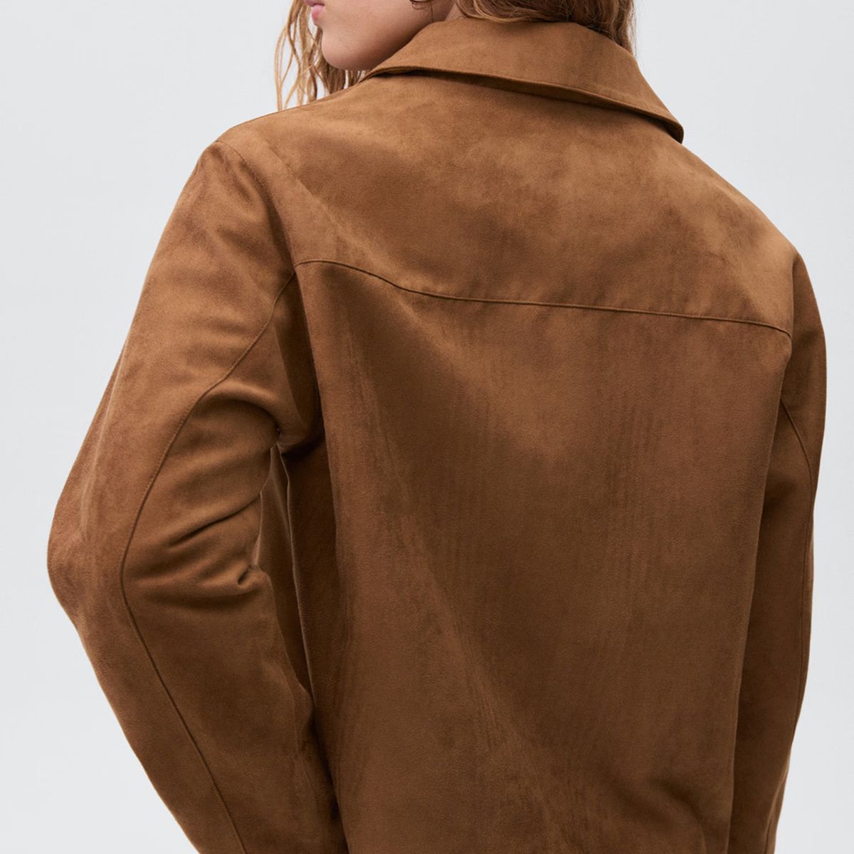 MANGO TEEN - Cazadora Efecto Ante Mujer Mango Teen