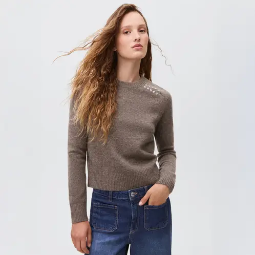 MANGO TEEN - Sweater Punto Tachuelas Mujer