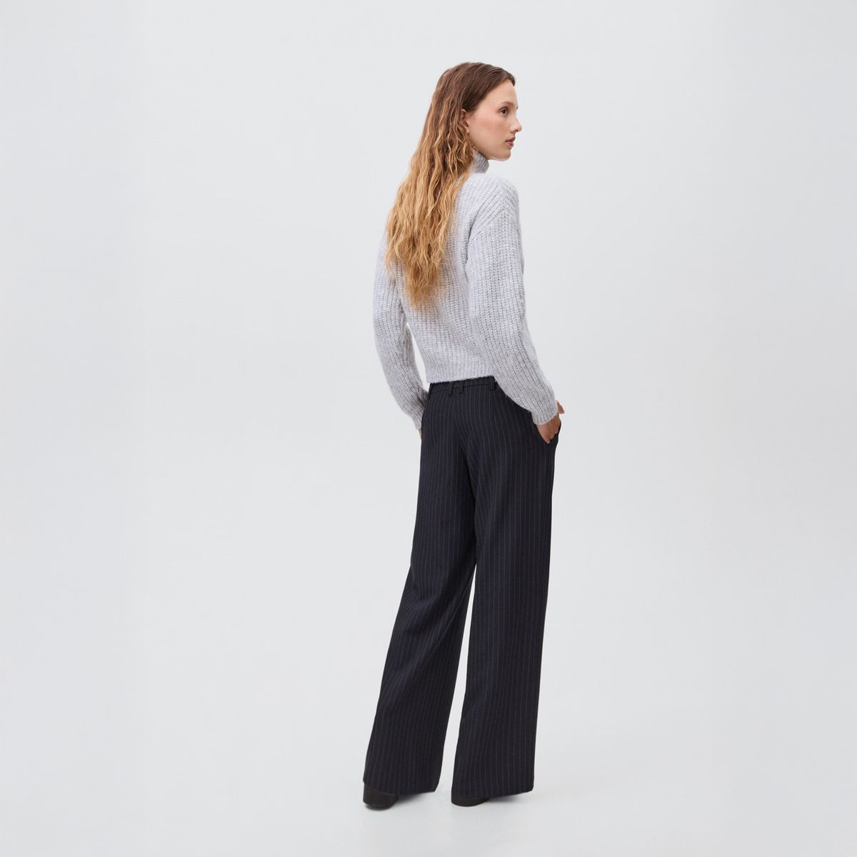 MANGO TEEN - Pantalón Rayas Traje Mujer Mango Teen