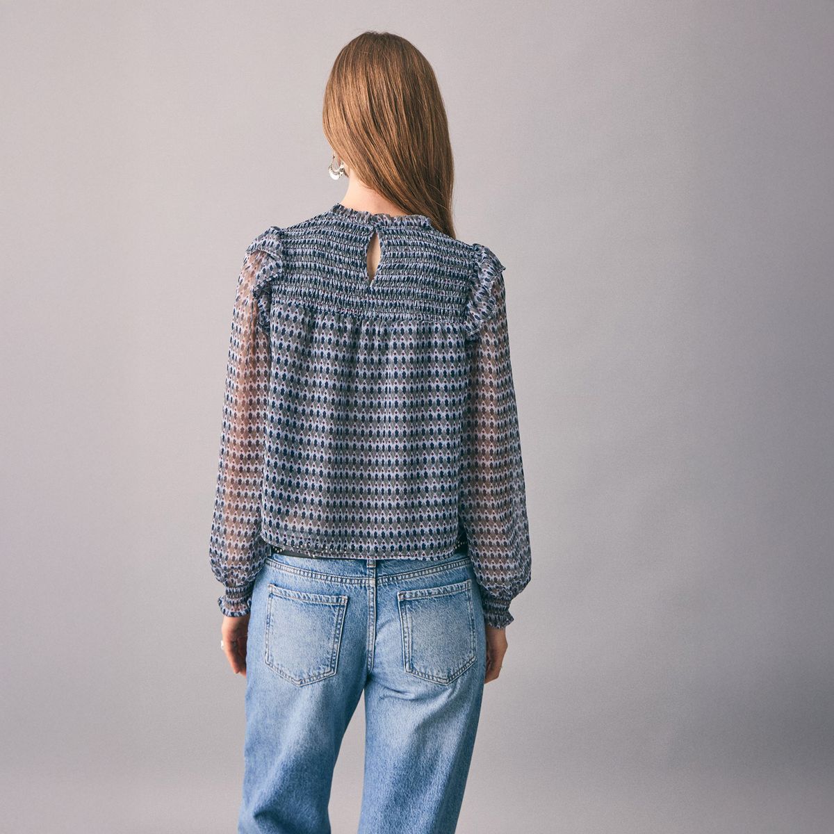 MANGO TEEN - Blusa Estampado Étnico Mujer Mango Teen