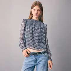 MANGO TEEN - Blusa Estampado Étnico Mujer