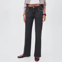 MANGO TEEN - Jeans Straight Tachas Mujer