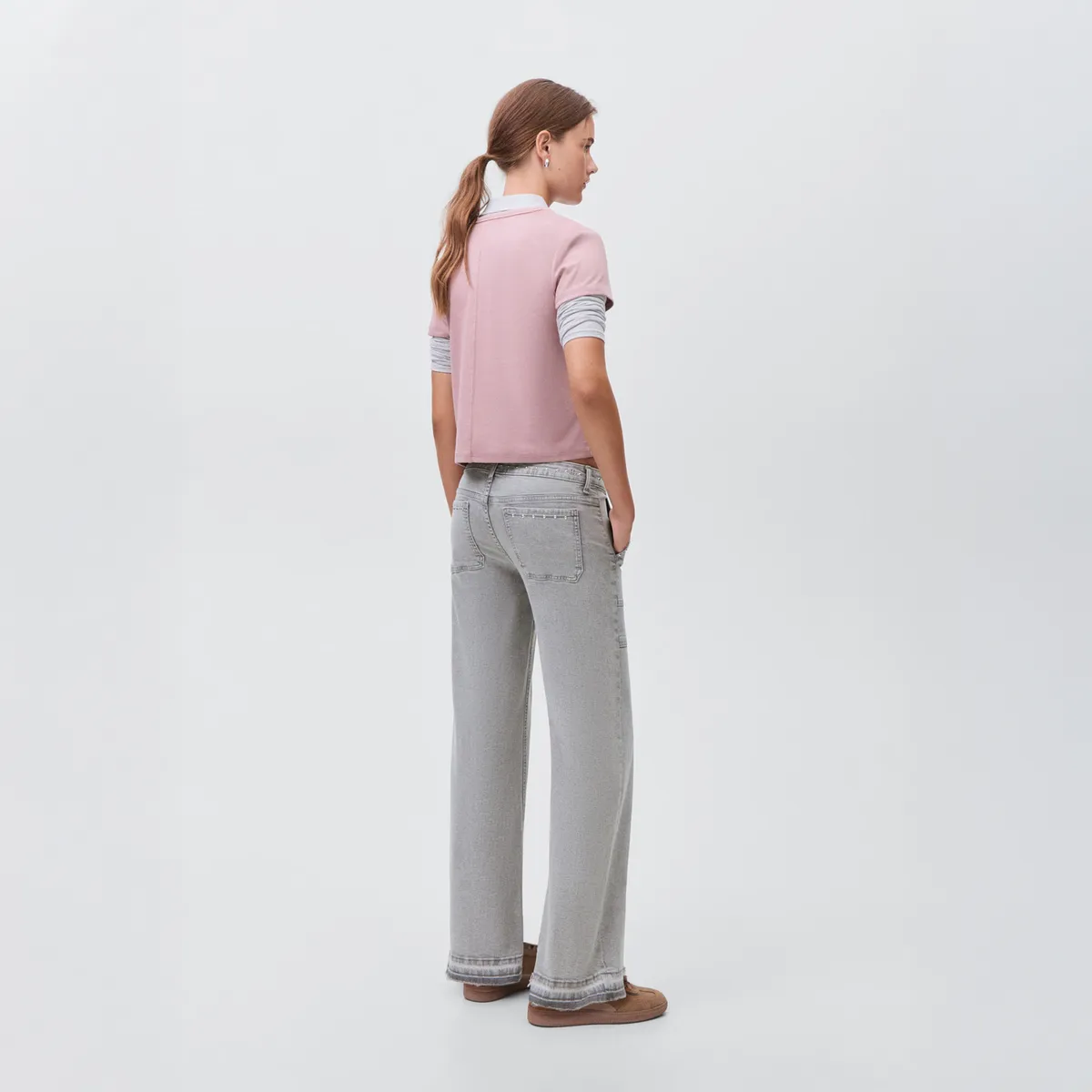 MANGO TEEN - Jeans Culotte Tachuelas Mujer Mango Teen