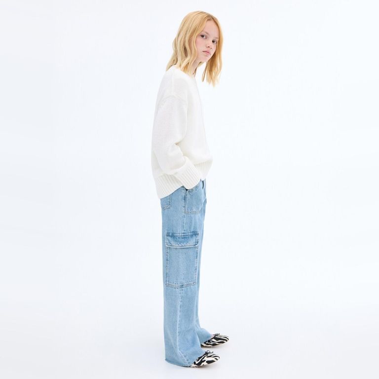 Jeans Cargo Straight Fit Niña