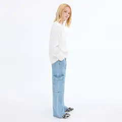 MANGO KIDS - Jeans Cargo Straight Fit Niña