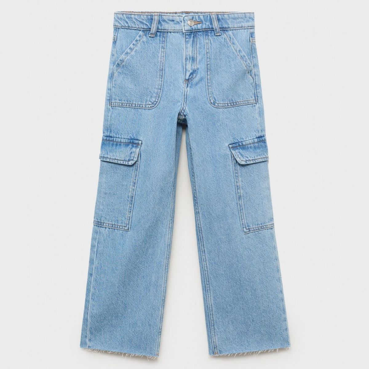 MANGO KIDS - Jeans Cargo Straight Fit Niña Mango Kids