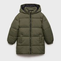 Abrigo Largo Forro Acolchado Niño Mango