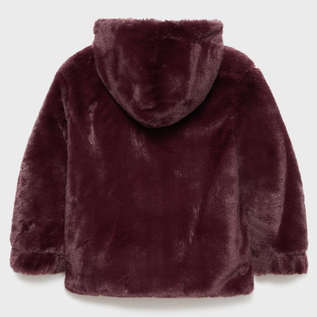 MANGO KIDS - Abrigo Pelo Capucha Niña Mango