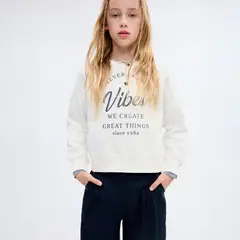 MANGO KIDS - Polerón Algodón Estampada Niña Mango