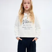 Polerón Algodón Estampada Niña Mango