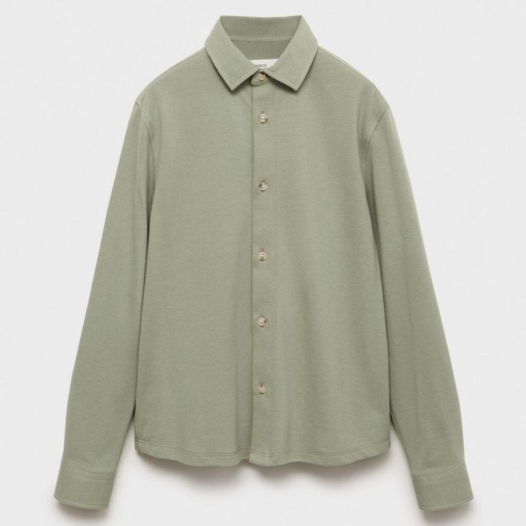 MANGO KIDS Camisa Punto Algodón Niño