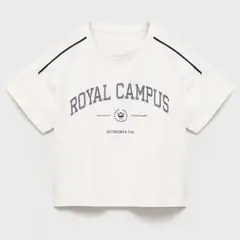 MANGO KIDS - Polera Estampada Manga Corta Niña