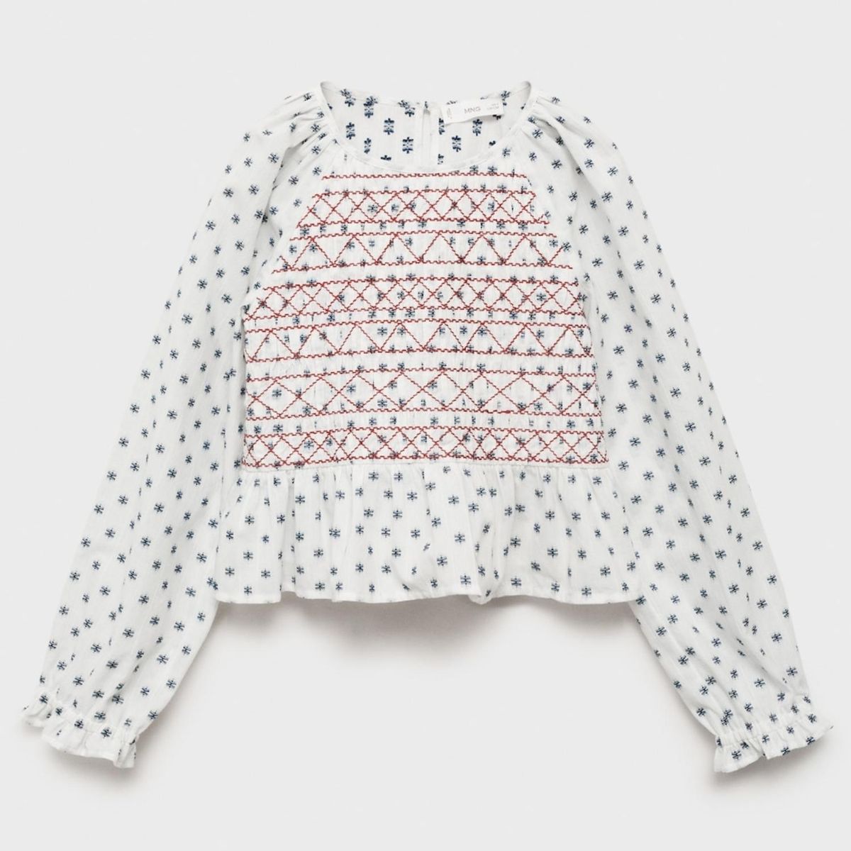 MANGO KIDS - Blusa Estampada Bordada  Niña Mango Kids