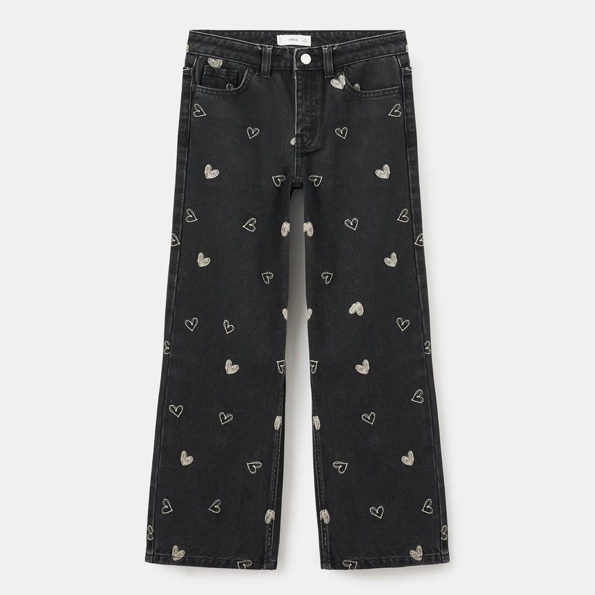 MANGO KIDS - Jeans Corazones Bordados Niña Mango Kids