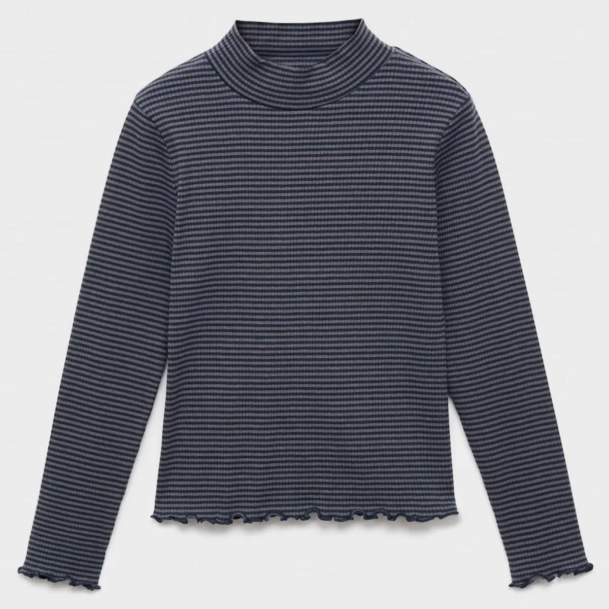 MANGO KIDS - Polera Rayas Bajo Festoneado Niña Mango Kids