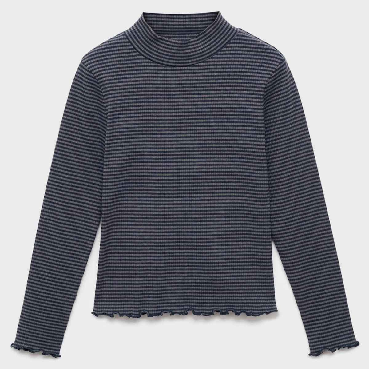 MANGO KIDS - Polera Rayas Bajo Festoneado Niña Mango Kids