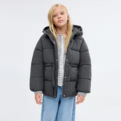 MANGO KIDS - Parka Capucha Lazo Niña