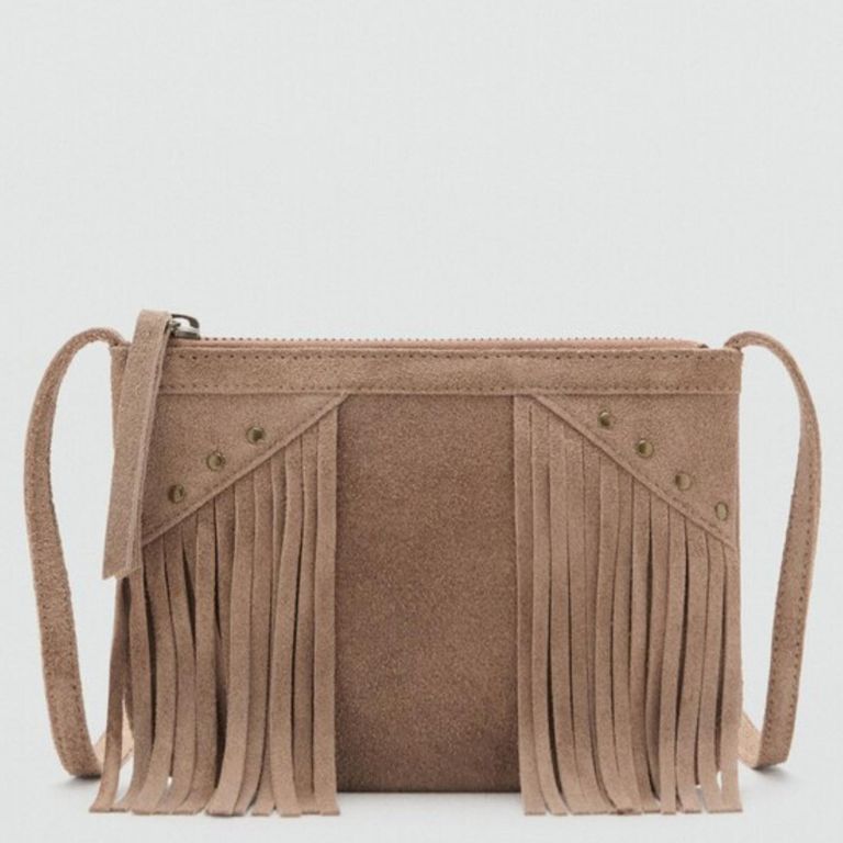MANGO KIDS Bolso Flecos Piel Niña