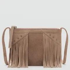 MANGO KIDS - Bolso Flecos Piel Niña