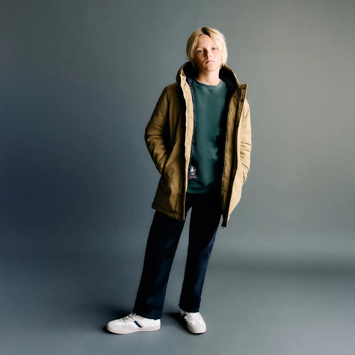 MANGO KIDS - Parka Capucha Botones Niño Mango Kids