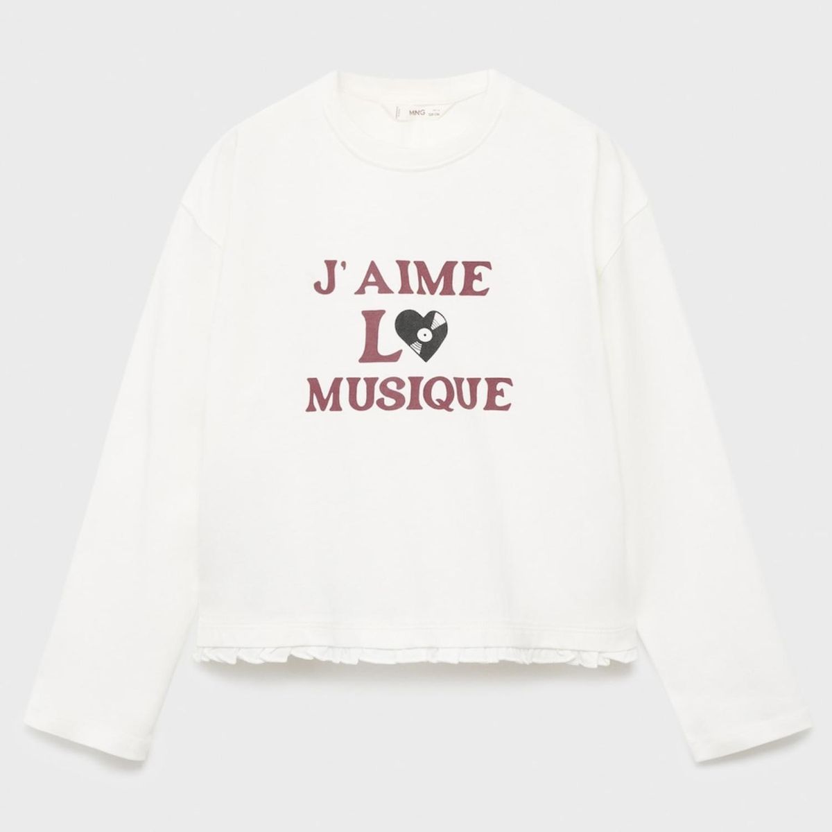 MANGO KIDS - Polera Manga Larga Estampada Niña Mango Kids