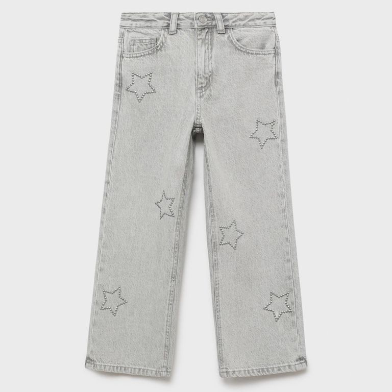 Jeans Wideleg Estrellas Niña