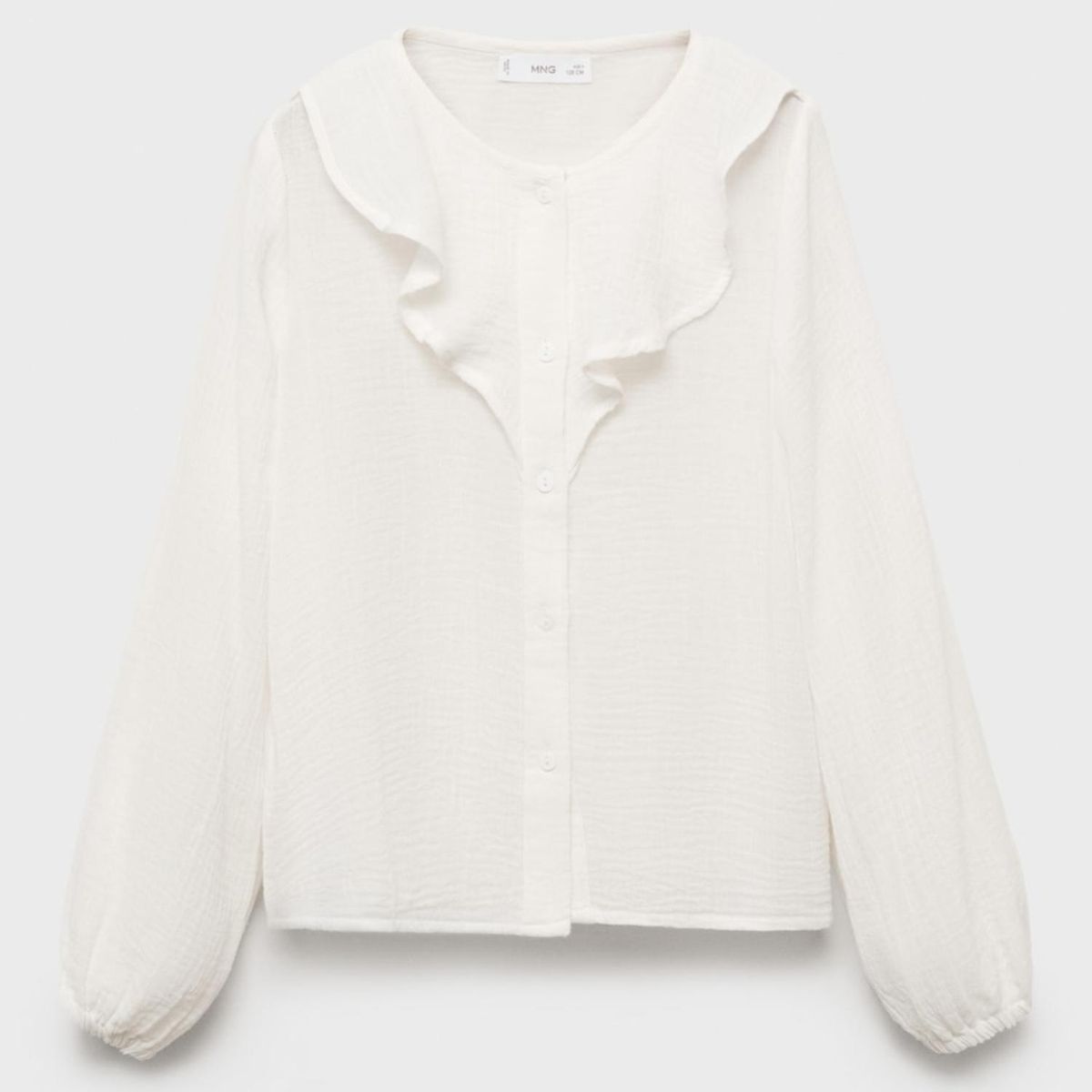 MANGO KIDS - Camisa Bambula Volantes  Niña Mango Kids