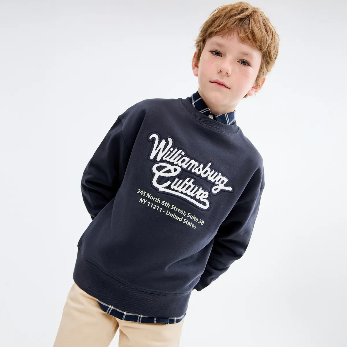 MANGO KIDS - Polerón Bordada Estampada Niño Mango Kids
