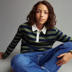 MANGO KIDS - Polo Rayas Algodón Niño