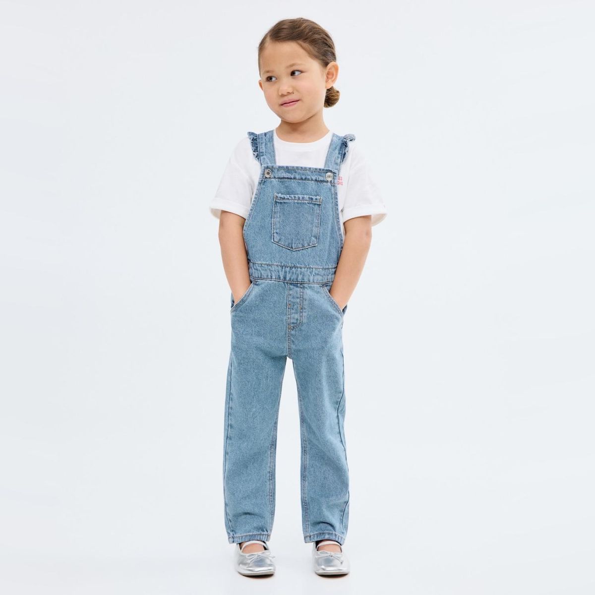 MANGO KIDS - Peto Denim Volantes Bebé Niña Mango