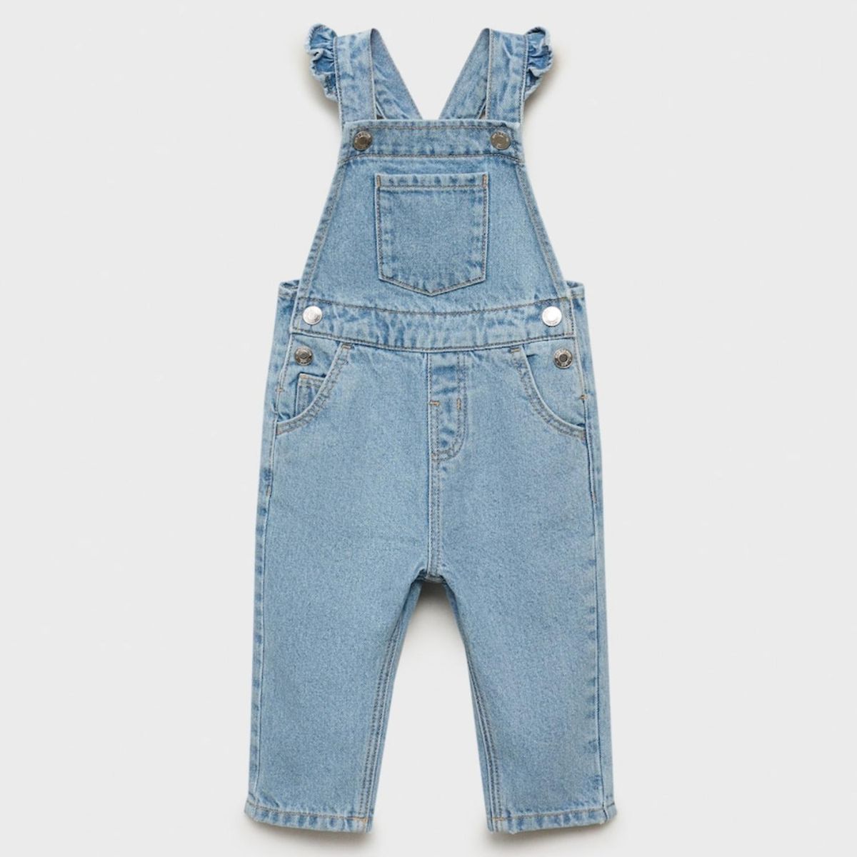 MANGO KIDS - Peto Denim Volantes Bebé Niña Mango