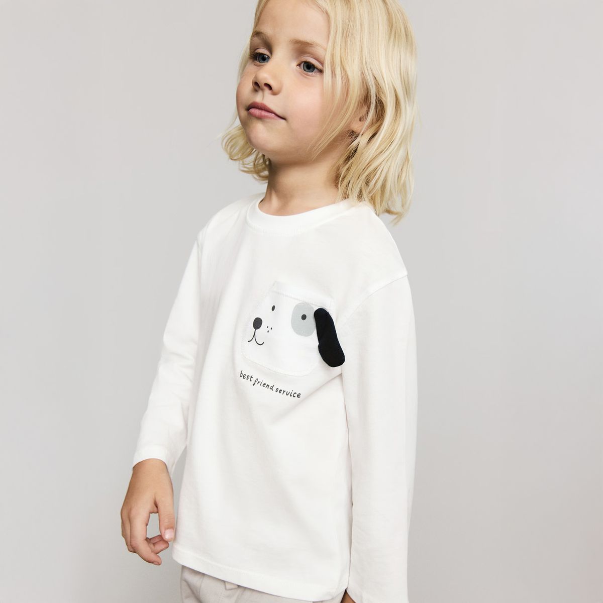 MANGO KIDS - Polera Animal Bordado Bebé Niño Mango Kids