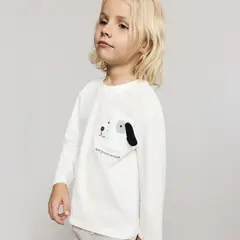 MANGO KIDS - Polera Animal Bordado Bebé Niño