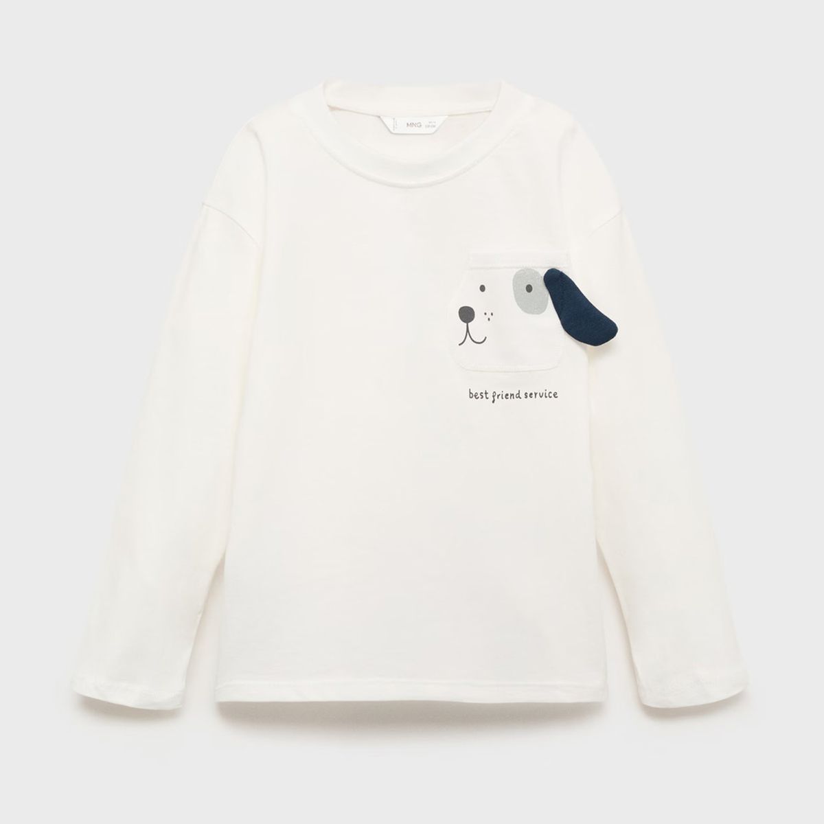 MANGO KIDS - Polera Animal Bordado Bebé Niño Mango Kids