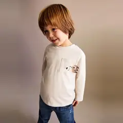 MANGO KIDS - Polera Animal Bordado Bebé Niño