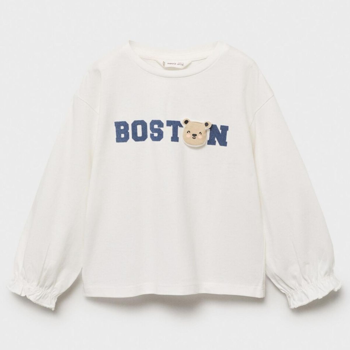 MANGO KIDS - Polera Algodón Bordado Infantil Bebé Niña Mango Kids