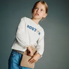 MANGO KIDS - Polera Algodón Bordado Infantil Bebé Niña