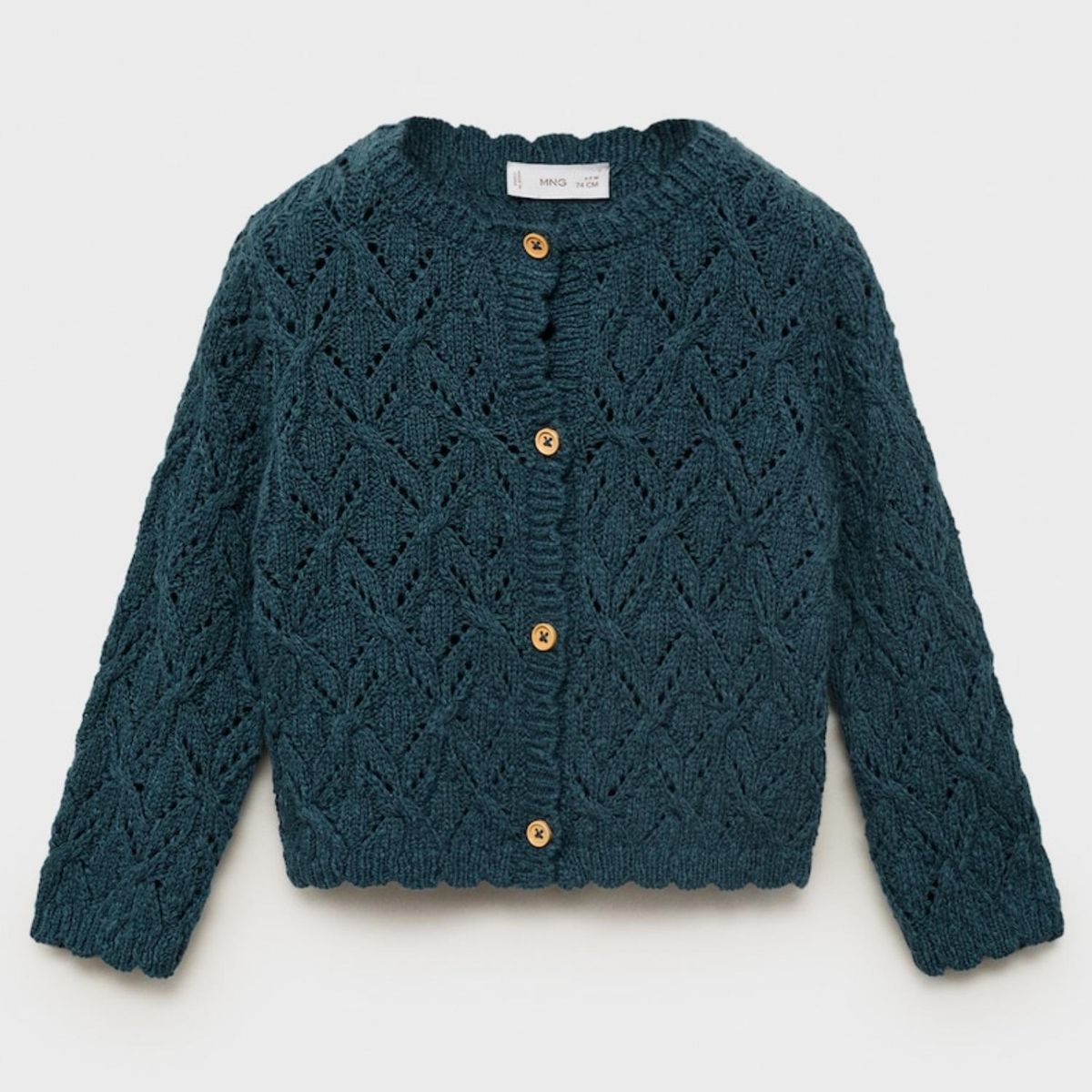 MANGO KIDS - Cárdigan Punto Calado Unisex Bebé Mango Kids