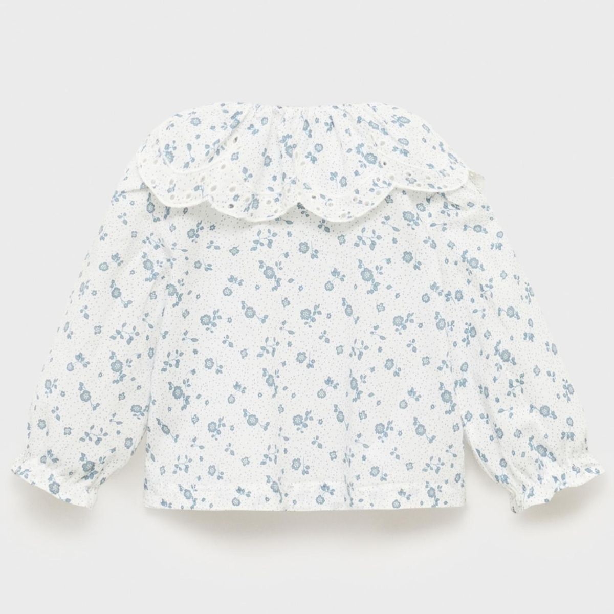 MANGO KIDS - Blusa Cuello Babydoll Bordada Unisex Bebé Mango Kids