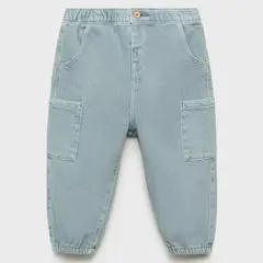 MANGO KIDS - Pantalones Cargo Algodón Unisex Bebé