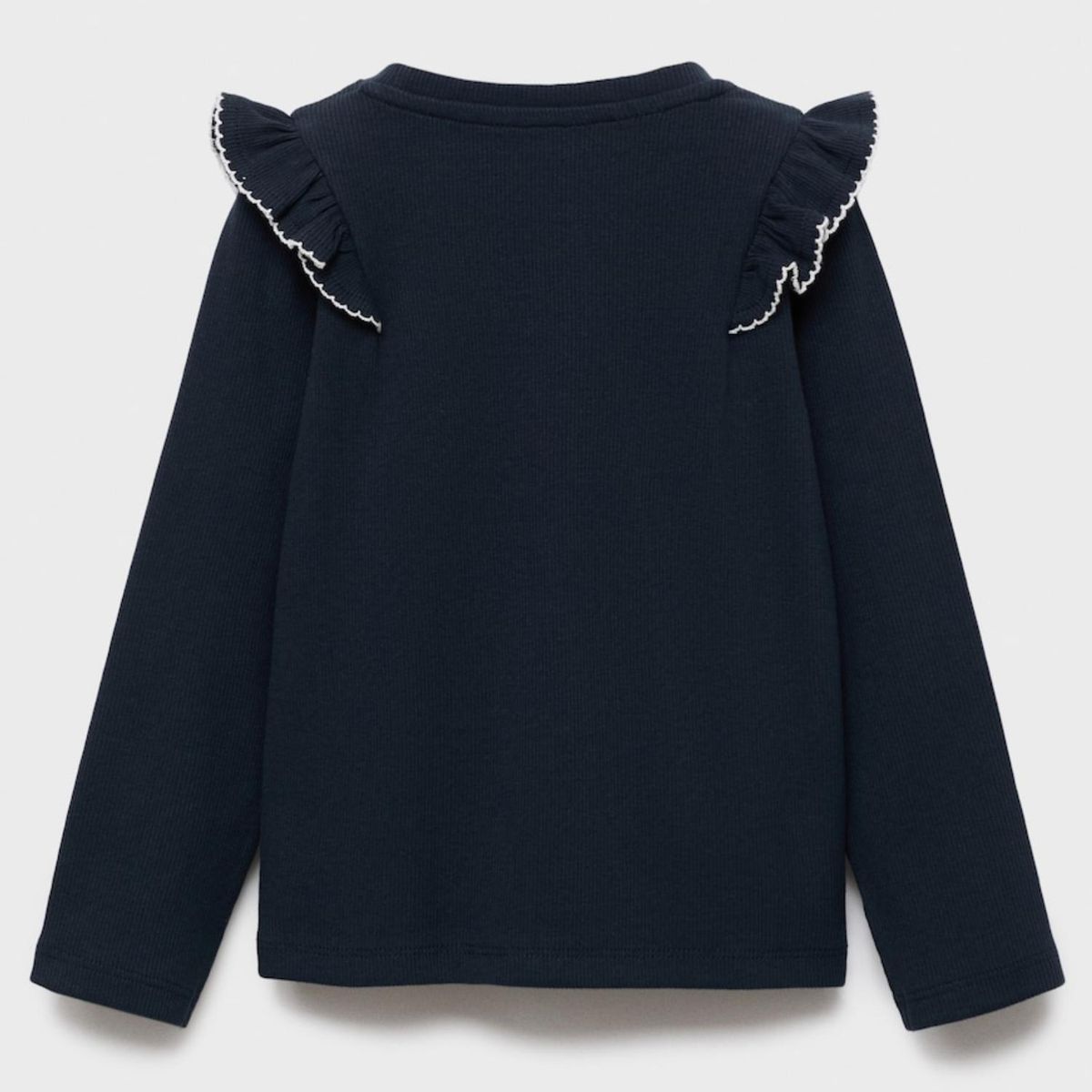 MANGO KIDS - Polera Canalé Volantes Bebé Niña Mango Kids