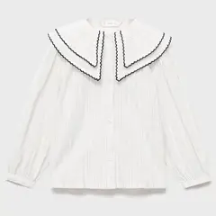 MANGO KIDS - Blusa Rayas Cuello Babydoll Bebé Niña