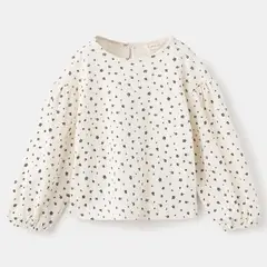 MANGO KIDS - Polera Floral Canalé Bebé Niña