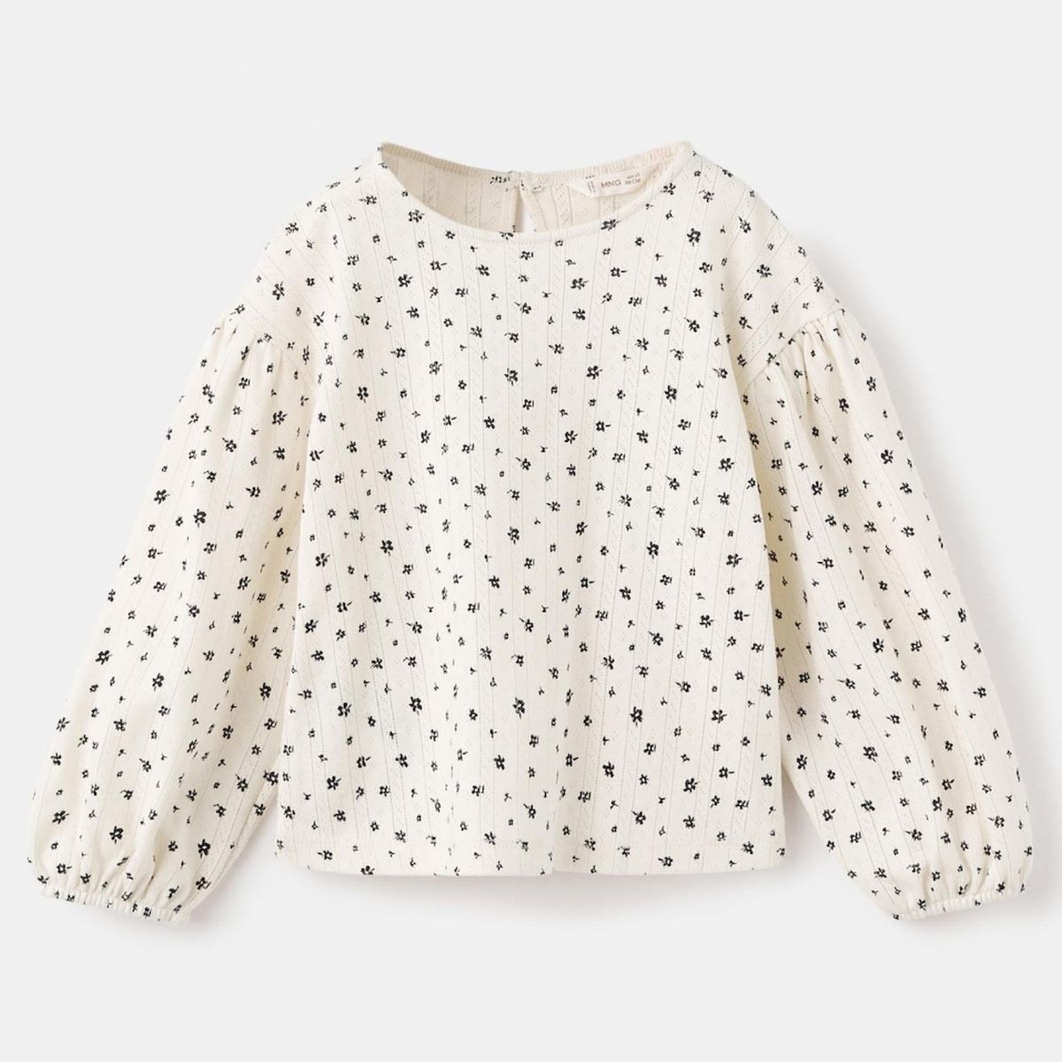 MANGO KIDS - Polera Floral Canalé  Bebé Niña Mango Kids