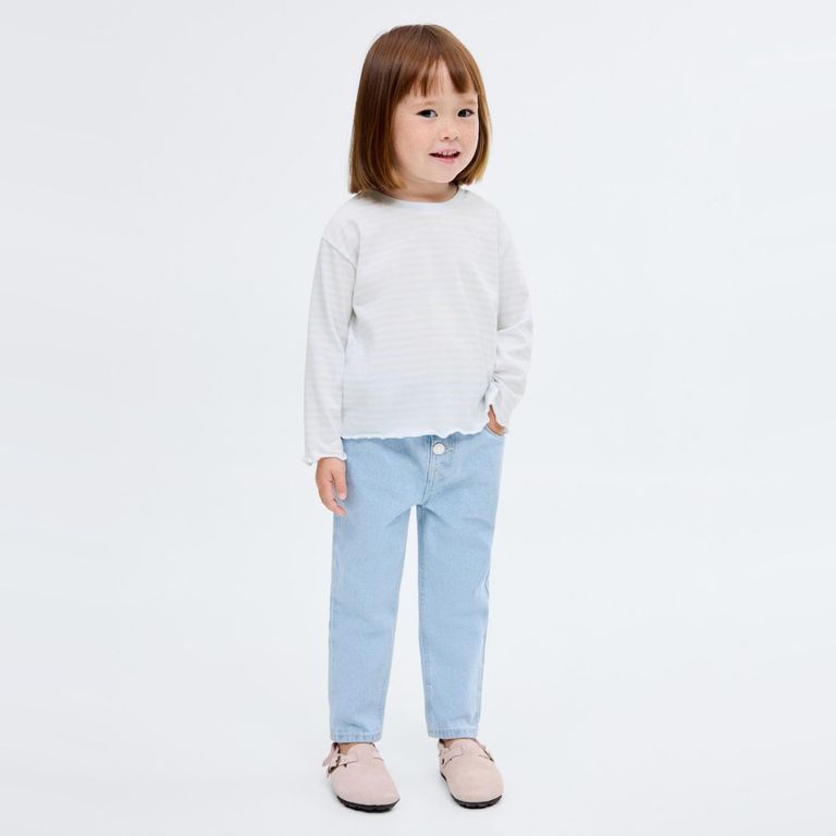 MANGO KIDS Polera Algodón Rayas Bebé Niña