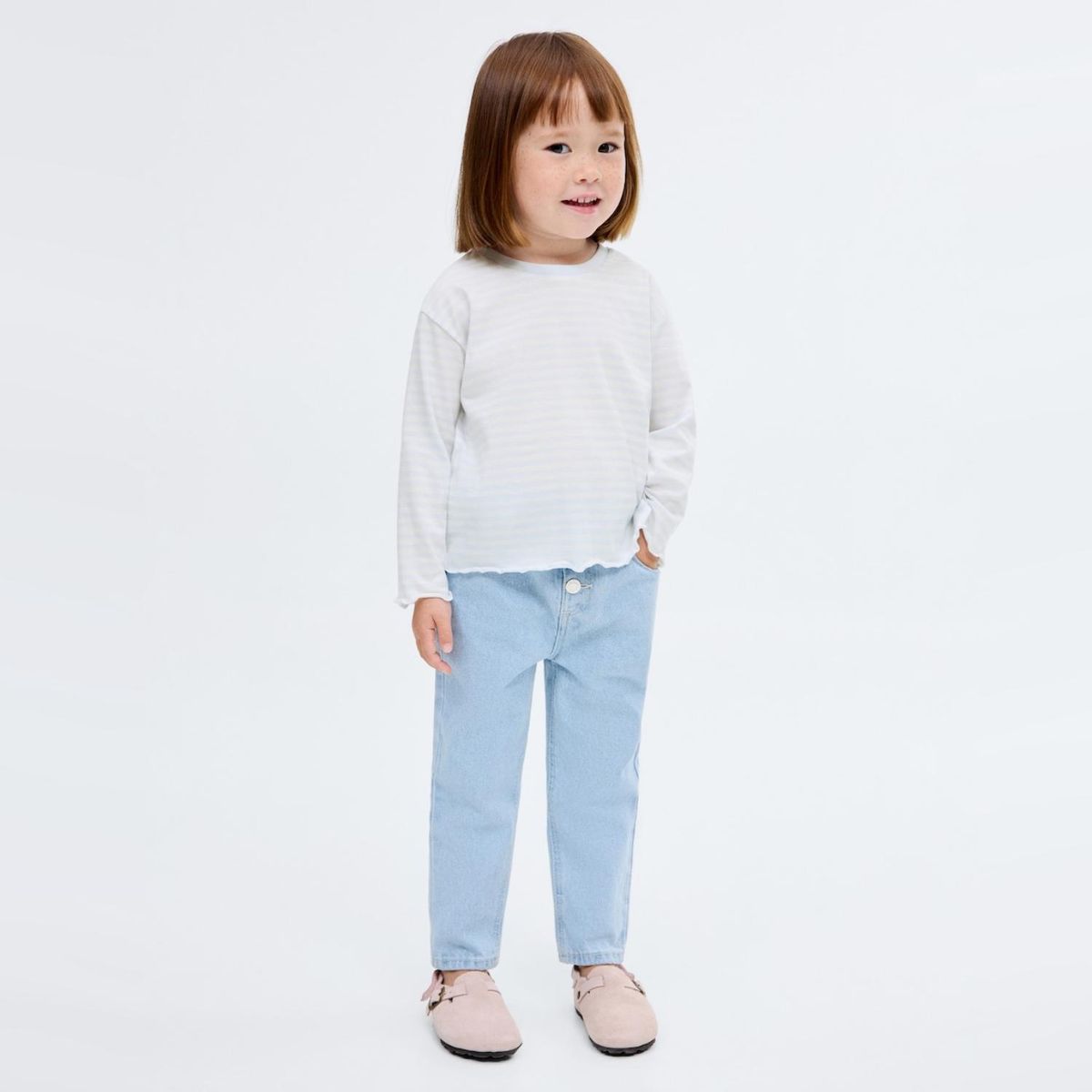 MANGO KIDS - Polera Algodón Rayas Bebé Niña Mango Kids