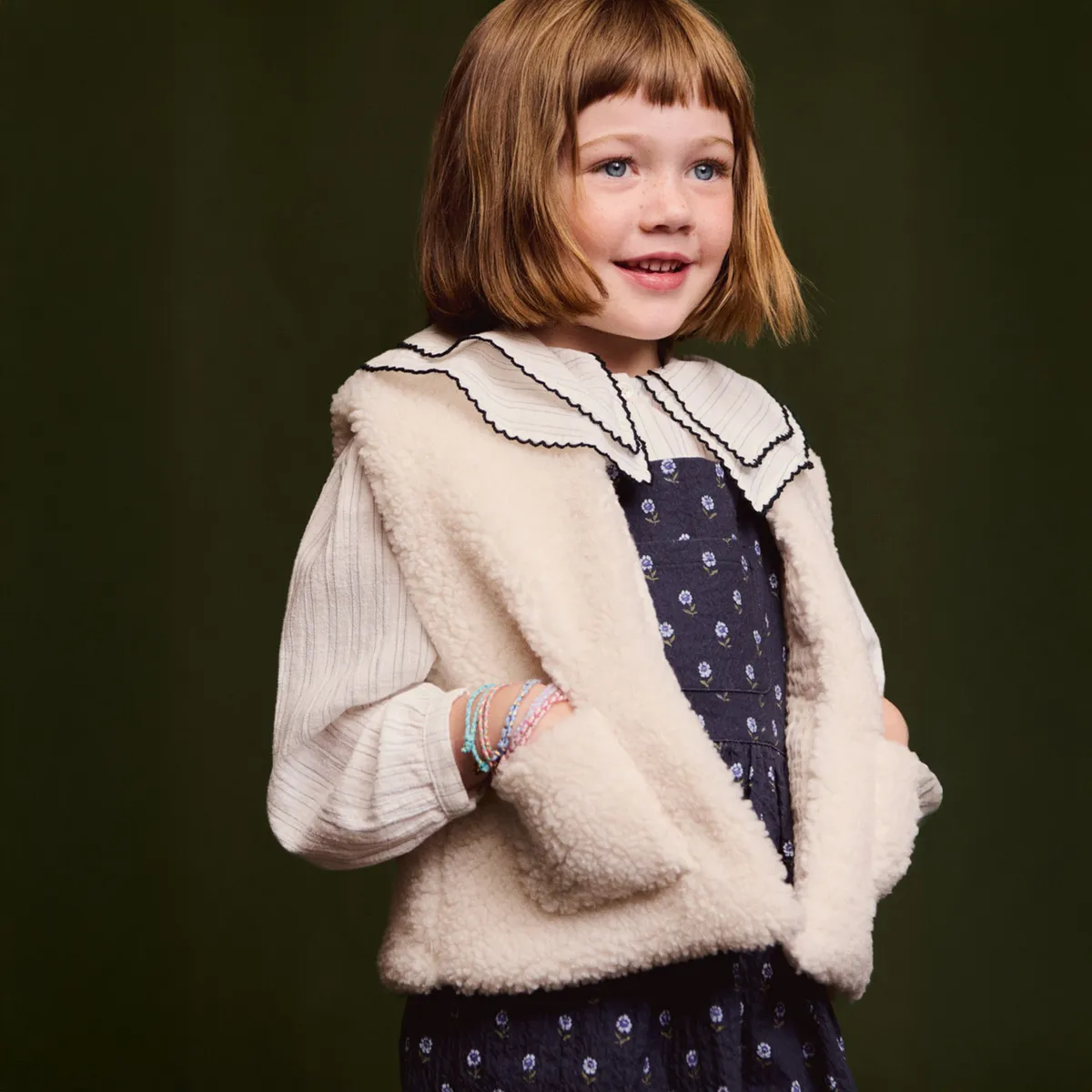 MANGO KIDS - Chaleco Borreguito Bebé Niña Mango Kids